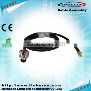 BNC Female O-ring Bulkhead to SMA Female Bulkhead Pigtail Cable KSR195 thumbnail-1
