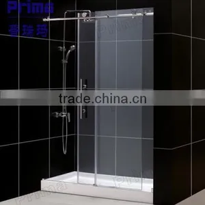 Modern Glass Shower Enclosure Design With Stainless Steel Handle With Glass Sliding Door thumbnail-1