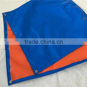250gsm Outdoor Waterproof Blue/Orange PE Tarpaulin Woven Fabric thumbnail-3