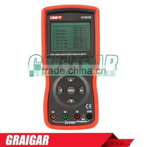 Uni-T Ut267b Auto 3 Three Clamp Digital Phase Meter Va Volt Ammeter Power Factor Tester Power Meter W Rs-232 & Lcd Backlight thumbnail-1