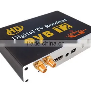 HD Double Tuner Car DVB-T2 Digital TV Receiver H.264 MPEG-4 Speed Can Reach 120-150km/h Use for Thailand Columbia Russia Etc. thumbnail-1