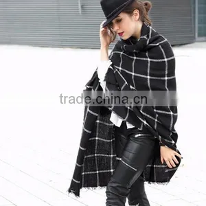 Top Quality!!! Fashion Women Warm Winter Stripe Black Wrap Shawl Blanket Scarf thumbnail-2