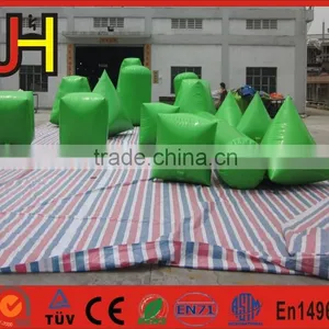 Factory Directly Produce 16 PCS 0.6mm PVC Material Used Inflatable Paintball Bunkers For Sale thumbnail-1
