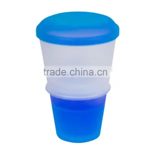 Good Quality 2 in 1 Take It To Go Container Milk Cereal To Go Pp Plastic Cup thumbnail-3