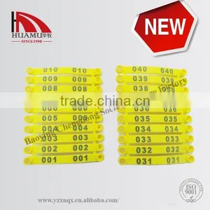 Poultry Wing Tag 35*5 mm Yellow One Piece Ear Tag thumbnail-1