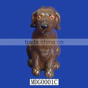 Hand Made Vintage Ceramic Dog Figurine Chocolate Lab thumbnail-1