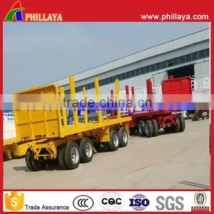 Full Type Flatbed Skeleton 20FT Shipping Container Dolly Transport Trailer With Turntable Drawbar thumbnail-1
