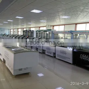 2016 High Quality Commercial Glass Top 568L/618L/818L Meat Freezer Seafood Display Freezer for Supermarket Fish Display Cabinet thumbnail-5