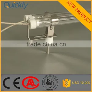 Medium Wave Transparent Quartz Infrared Heater Lamp for IR Convetor Dryer thumbnail-1