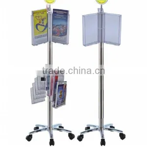 Floor Standing Rotating 3 Side Acrylic Leaflet Dispenser thumbnail-3
