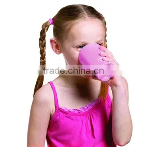 Silicone Kid Toddler Unbreakable Drinking Cup Piggy Snout Funny Cup thumbnail-1