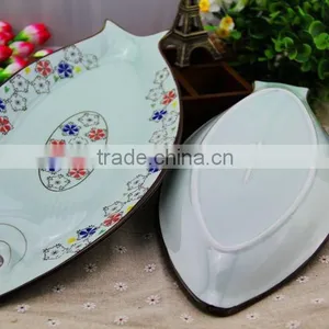 KC-00050 Haonai Fish Shape Ceramic Dinner Plate thumbnail-3