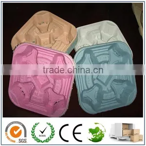 ECO Molded Pulp Cup Carrier/Cup Tray/Colorful Cup Carrier With Paper Cup thumbnail-1