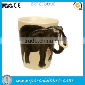 Personalized Hand Painted 3D Elephant Coffee Cup thumbnail-1