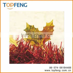 Christmas Tinsel With Leaves/stage Decoration for Festival/christmas Wired Tinsel Garland thumbnail-3