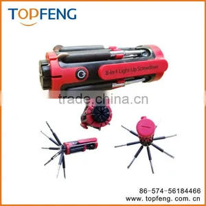 NEW 8 in 1 TORCH LIGHT 6 LED SCREWDRIVER SET KIT thumbnail-1