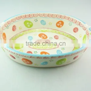 Stock Cheap Oval Shape Stoneware Dinner Plate for Appetizer, Dessert, Salad, Snack, Sushi, Fruit, Bread thumbnail-1