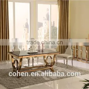 2016 Hot Sell Deluxe Living Room Stainless Steel Entrance Table in Golden Color F818G thumbnail-3