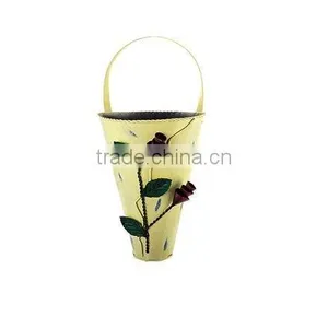 Metal Decorative Flower Buckets With Floral Designs/Galvanized Steel With Power Coating Flower Graden Bucket thumbnail-1