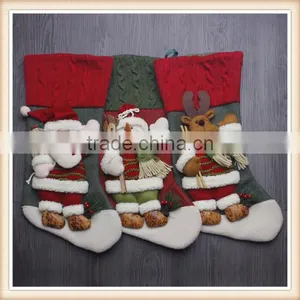 Santa Snowman Renideer Socks Happy Christmas Gift Home Decoration Stock thumbnail-1