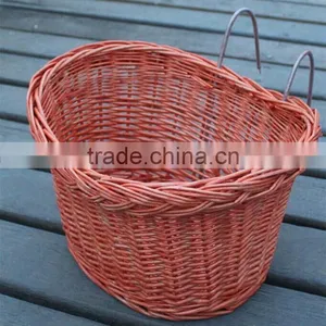 Wholesale High Quality Handmade Woven Wicker Removable Wicker Bicycle Basket thumbnail-3