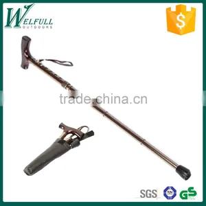 2016 New Gold Folding Cane With Portable Package Bag, Telesopic Walking Stick, SZ17027F thumbnail-1