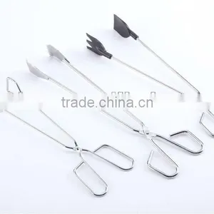 Food Tong Iron With Powder Coating Plastic Coating Handle thumbnail-5