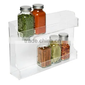 Factory Wholesale Clear Acrylic Wall Mounted/wall Hanging Spice Bottle Rack thumbnail-6