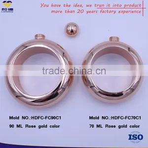 Wholesale Promotional Custom 2.4 oz Metal Wrapped Hip Flask With Silk Logo thumbnail-3