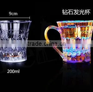 2016super Deal Creative Flash Luminescence Induction Octagonal Glow Cup Luminous Cup for Celebration Club Bars Free Shipping thumbnail-2