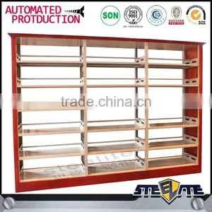 Factory Direct Sale Commercial Bookshelves /wooden Library Wall Bookcase thumbnail-3