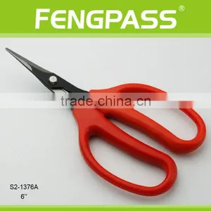 S2-1376A 6 Inch PP Handle With Stainless Steel Black Coating Blade Hot Sell High Quality Garden Scissors thumbnail-1