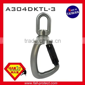 A304DKTL-3 Medium Aluminum Alloy Swivel Eye 25kN Load Indicator Snap Triple Lock Hook thumbnail-2