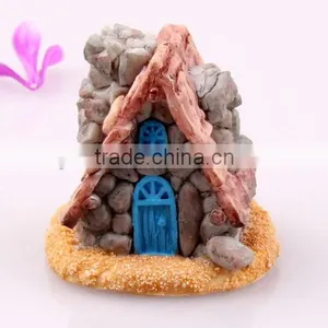 Mini CUTE Fashional Resin Decoration, ZAKKA Mini Stone Houses Resin Home Background Props thumbnail-4