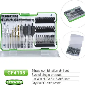 75 Piece Twist Drill / Wood Drill / Masonry Drill and Bit Set thumbnail-1