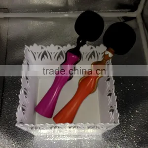 Plastic Fruit Tray With Lace Brim in Square Shape thumbnail-3