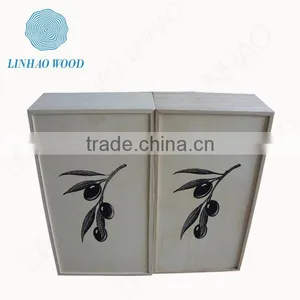 Decorative Wooden Wine Box, Handmade Wooden Wine Box, Wooden Wine Box With Lid thumbnail-5