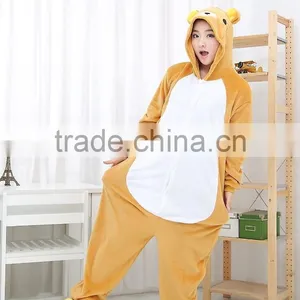 Flannel Cartoon Adult Animal Jumpsuit Animal Pajamas Jumpsuit Bear Wennie Design thumbnail-1