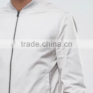 2017 Xinlan High Quality New Design Durable 100% Cotton White Rib Cuffs Running Casual Men Jumper Jacket thumbnail-3