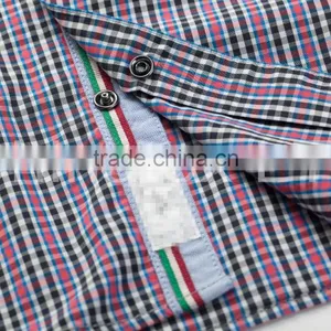Fashion Short Sleeve Casual Design High Quality 100%Cotton Check Men Shirt thumbnail-6