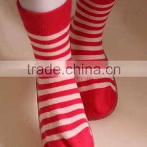 Rubber Sole Baby Striped Jacquard Sock Shoes thumbnail-1