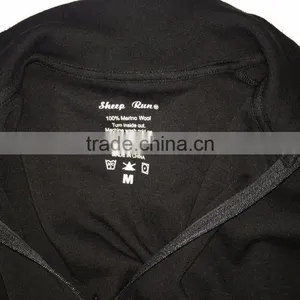 Custom 2016 New Brand 100% Pure Merino Wool Men's Mid Weight 1/4 Zip Outdoor Athletic Base Layer Sport Long Sleeve Clothes Shirt thumbnail-5