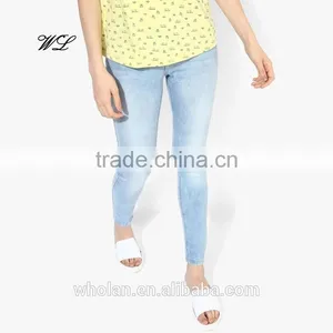 Distressed Jeans 2017 Denim Fabric Custom Jeans Woman Denim Pants thumbnail-1
