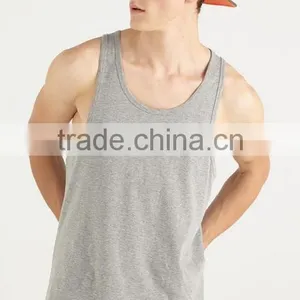 2017 Mens Tank Top Custom OEM Service Breathable Gym Cotton China Supplier Wholesale thumbnail-4