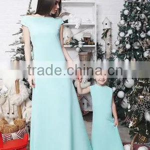 2017 Hot Selling Mother And Daughter Matching Dresses Baby Long Frocks Prom Dress Long Party Frock Designs thumbnail-3