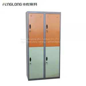 Luoyang Fenglong Cheap Changing Room 4 Door Stainless Steel Storage Lockers Metal School Locker for Student/gym/kids thumbnail-1