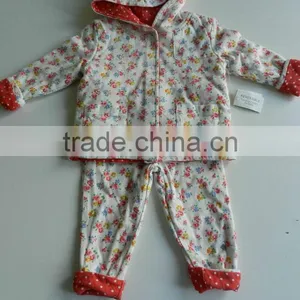 Baby Set Jacket and Trousers Reversable Floral Cotton Outfit thumbnail-1