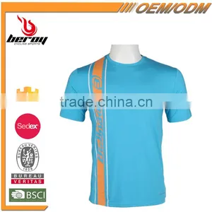 Breathable and Quick-dry Mens Fitness T-shirt With Face Print Gor Wholesale thumbnail-1