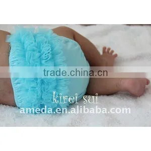 Tiffany Blue Baby Chiffon Ruffles Bloomer Panties T8A thumbnail-1