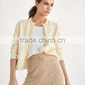 Women's Stylish Open Front Knit Thin Cardigan Sweater Patterns With Best Quality thumbnail-2